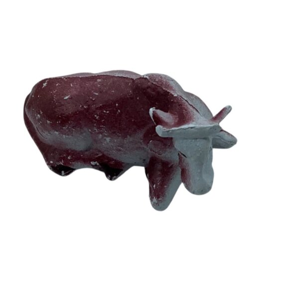 Vtg Miniature Farm Animal Figurine Set Lot of 7 Goat Chickens Goose Duck Cow - Picture 5 of 12